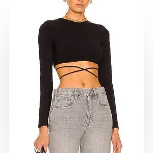 NWT Alix nyc Declan long sleeve tie crop top
